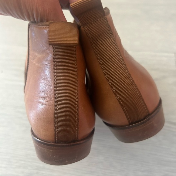 Sezane Leather Ankle Boots Size 36 Brown - Picture 6 of 7